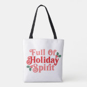 Vol van feestvreugde - Feestelijke typografie Tote Bag (Achterkant)