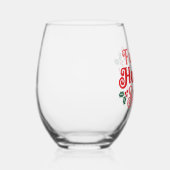 Vol van feestvreugde - Feestelijke typografie Wijnglas Zonder Voet (Rechts)