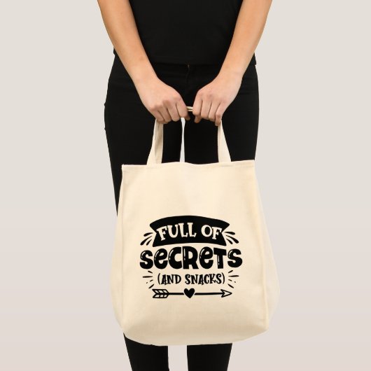 Vol van geheimen en snacks tote bag (Voorkant (product))