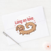 Vol van liefde ronde sticker (Envelop)