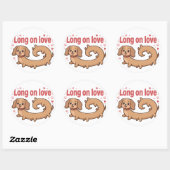 Vol van liefde ronde sticker (Vel)