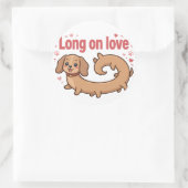 Vol van liefde ronde sticker (Tas)