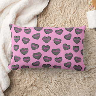 Vol van Love Hearts Pattern zwart roze Kussen
