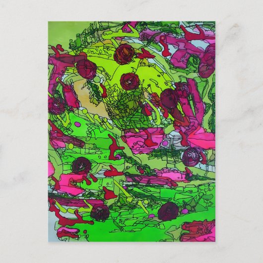 Vol van Mijzelf Marie Gage Abstracte Fine Art Briefkaart (Voorkant)