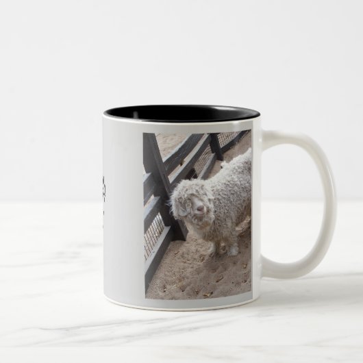 vol wol tweekleurige koffiemok (Rechts)