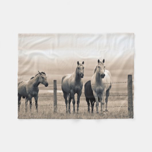 Volbloden op Canadese Prairie Fleece Deken (Voorkant (Horizontaal))
