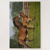 Volbloed Kastanje Merrie & Veulen Legpuzzel (Verticaal)