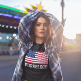 VOLBLOED ONGEVACCINEERDE patriottische T-SHIRTS