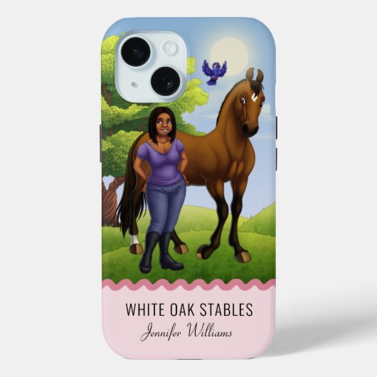 Volbloed paard en ruiter iPhone Case-Mate iPhone Case (Achterkant)