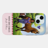 Volbloed paard en ruiter iPhone Case-Mate iPhone Case (Achterkant (horizontaal))