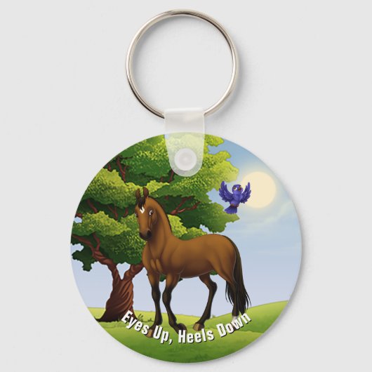 Volbloed paard gepersonaliseerd sleutelhanger (Achterkant)