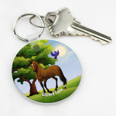 Volbloed paard gepersonaliseerd sleutelhanger