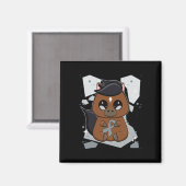 Volbloed paard met lint World Dyslexia Award Magneet (Voorkant / Achterkant)