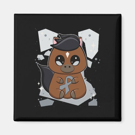 Volbloed paard met lint World Dyslexia Award Magneet (Voorkant)