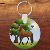 Volbloed Paard Promotie Sleutelhanger (Voorkant)