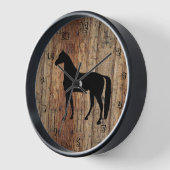 Volbloed Paard Silhouet Wandklok (Hoek)