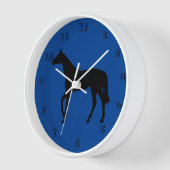 Volbloed Paard Silhouet Wandklok (Hoek)
