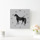 Volbloed Paard Silhouet Wandklok (Huis)