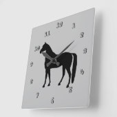 Volbloed Paard Silhouet Wandklok (Hoek)