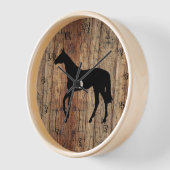 Volbloed Paard Silhouet Wandklok (Hoek)