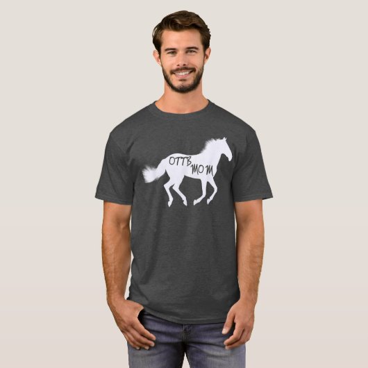 Volbloed Paard T-shirt OTTB Moeder Ruitersport Gif (Voorkant volledig)