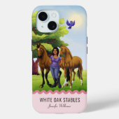 Volbloed paarden en ruiter  Case-Mate iPhone case (Achterkant)