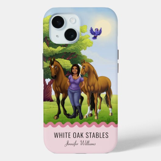 Volbloed paarden en ruiter Case-Mate iPhone case (Achterkant)