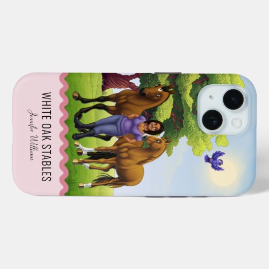 Volbloed paarden en ruiter Case-Mate iPhone case (Achterkant (horizontaal))