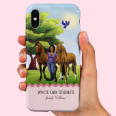 Volbloed paarden en ruiter Case-Mate iPhone case