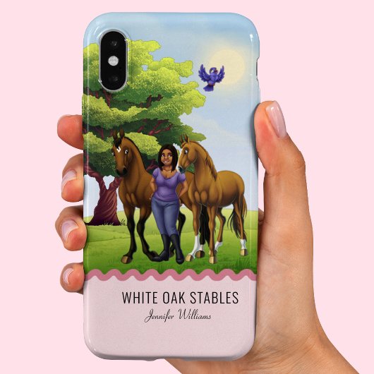 Volbloed paarden en ruiter Case-Mate iPhone case
