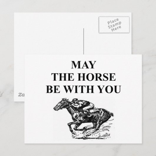 volbloed paardenrennen briefkaart (Voorkant / Achterkant)