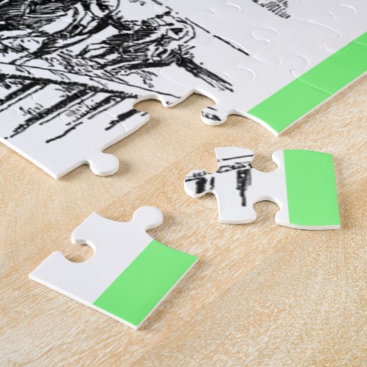 volbloed paardenrennen legpuzzel (Zijkant)