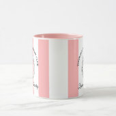 Volbloed Social Club Pink Stripes Hoefijzer Mok (Midden)