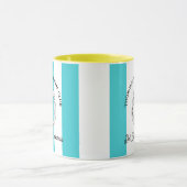 Volbloed Social Club Turquoise Stripes Paard Mok (Midden)