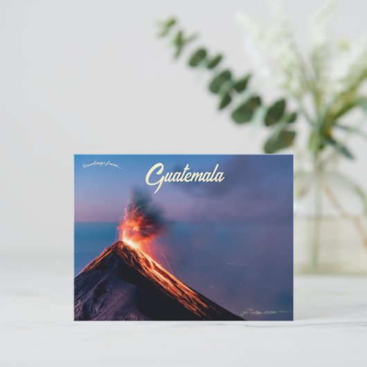 Volcán de Fuego Guatemala Briefkaart (Staand voorkant)