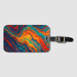 Volcanic Color Flow Texture Bagagelabel