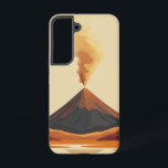 Volcanic Dawn telefoonhoesje Samsung Galaxy Hoesje<br><div class="desc">Een gloeiende vulkaan die onder de vroege zon stoom afgeeft,  vangt zowel de rust als de intensiteit van de rauwe kracht van de natuur.</div>