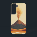 Volcanic Dawn telefoonhoesje Samsung Galaxy Hoesje<br><div class="desc">Een gloeiende vulkaan die onder de vroege zon stoom afgeeft,  vangt zowel de rust als de intensiteit van de rauwe kracht van de natuur.</div>