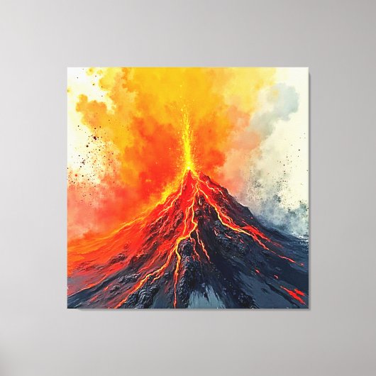 Volcanic Eruption: Raw Power Canvas Afdruk (Voorkant)