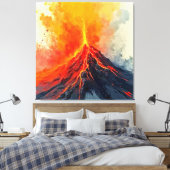 Volcanic Eruption: Raw Power Canvas Afdruk (Insitu (Slaapkamer))