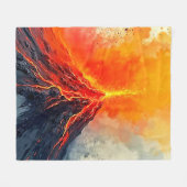 Volcanic Eruption: Raw Power Fleece Deken (Voorkant (Horizontaal))