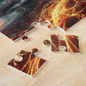 Volcanic Mermaid Lava Ocean Fantasy Art Legpuzzel (Zijkant)