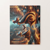 Volcanic Mermaid Lava Ocean Fantasy Art Legpuzzel (Verticaal)