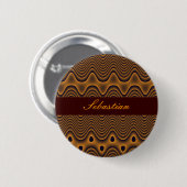 Volcanic Oceans Patterned Custom Name Button (Voorkant /achterkant)