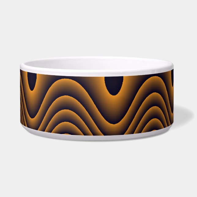 Volcanic Oceans Patterned Dog Bowl Voerbakje (Rechts)