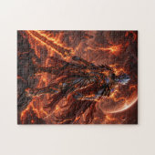 Volcanic Planet Alien Warrior Puzzle Legpuzzel (Horizontaal)