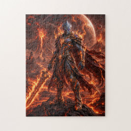 Volcanic Planet Alien Warrior Puzzle Legpuzzel