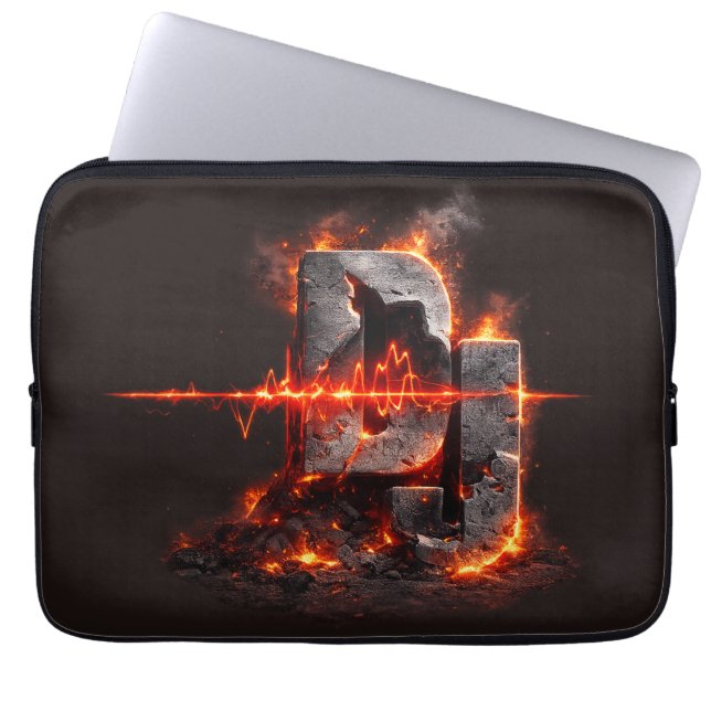 Volcanic Pulse DJ Laptop Sleeve (Voorkant)