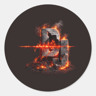Volcanic Pulse DJ Ronde Sticker