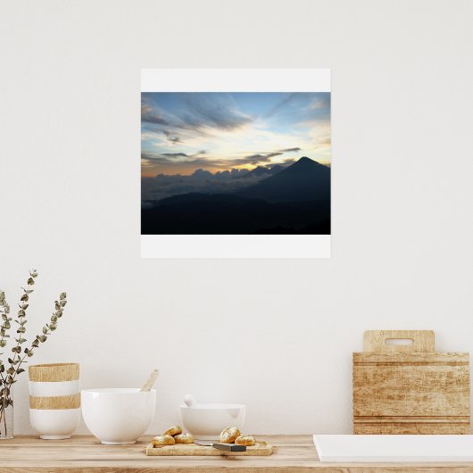 Volcanic Sunset Poster (Keuken)